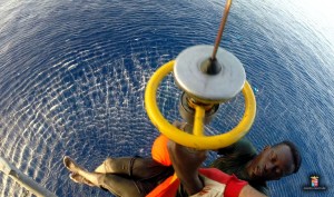 Il primo dei due migranti ad essere salvato